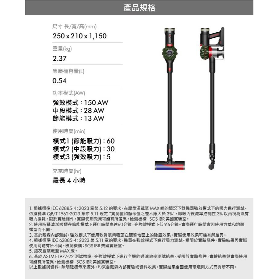 【家樂福】Dyson戴森 cyclone V8 SV55 吸塵器-細節圖2