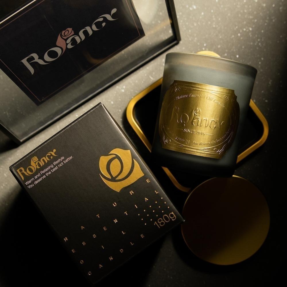 【Rofancy 洛帆晞】頂級黑金手作香氛蠟燭 - 純精油系列 - Golden Black 180g-細節圖3