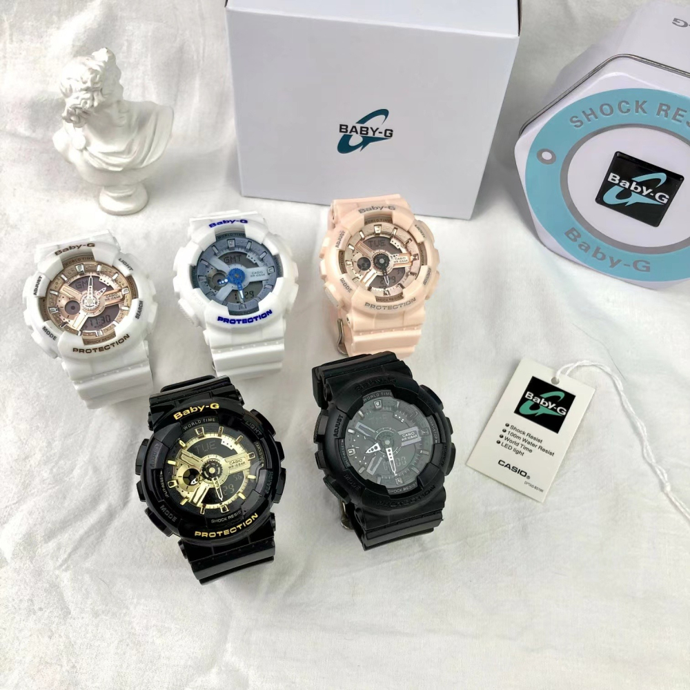 Casio卡西歐手錶女款 BABY-G少女時代同款  黑金配色 BA-110-1A  原單日本機芯，性能穩定，正品1:1-細節圖8