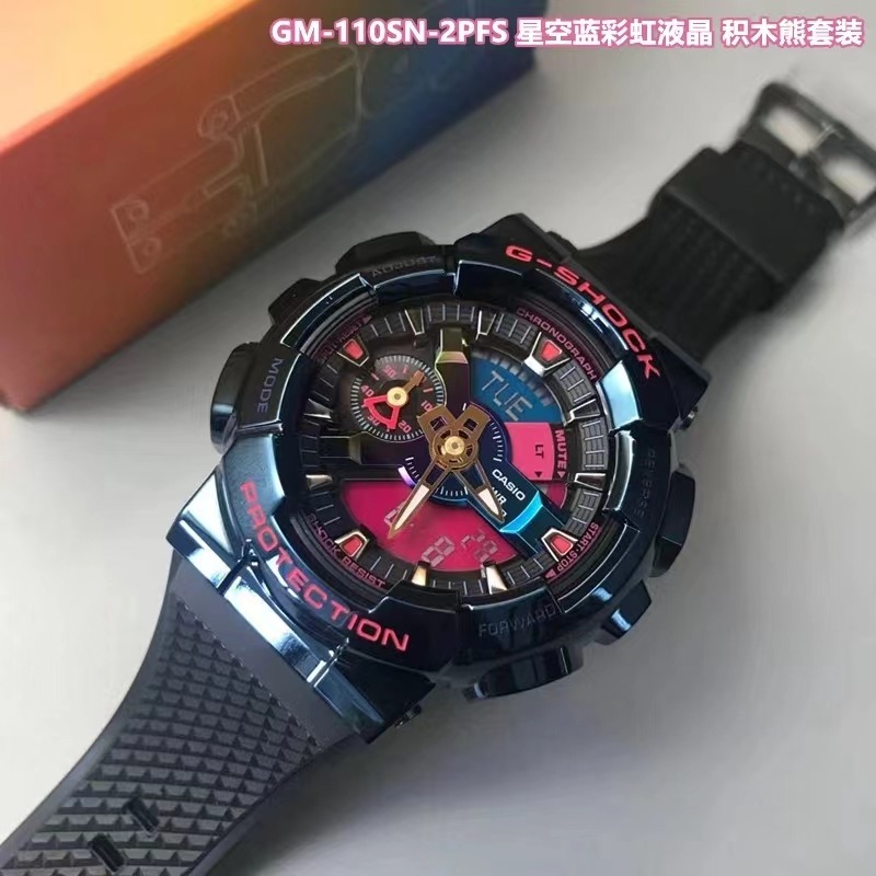 【限量珍藏】CASIO 卡西歐G-SHOCK系列 上海之夜 BE@RBRICK聯名定制 聯名腕表潮玩手錶  GM-110-細節圖9