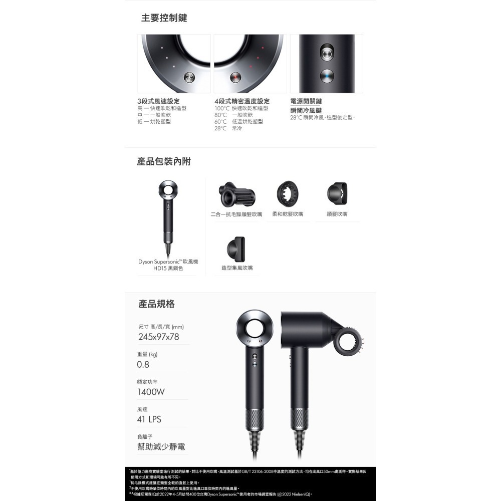 現貨 限時搶購 時效一周 Dyson Supersonic HD15 戴森 吹風機 吸塵器【DYS-HD15】-細節圖5