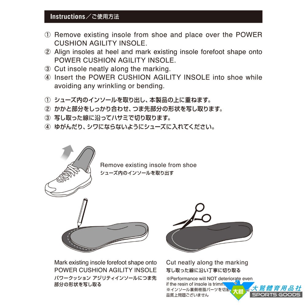 [大鷲體育]YONEX AC-196 高支撐羽網球鞋鞋墊(4E對芯)-細節圖4