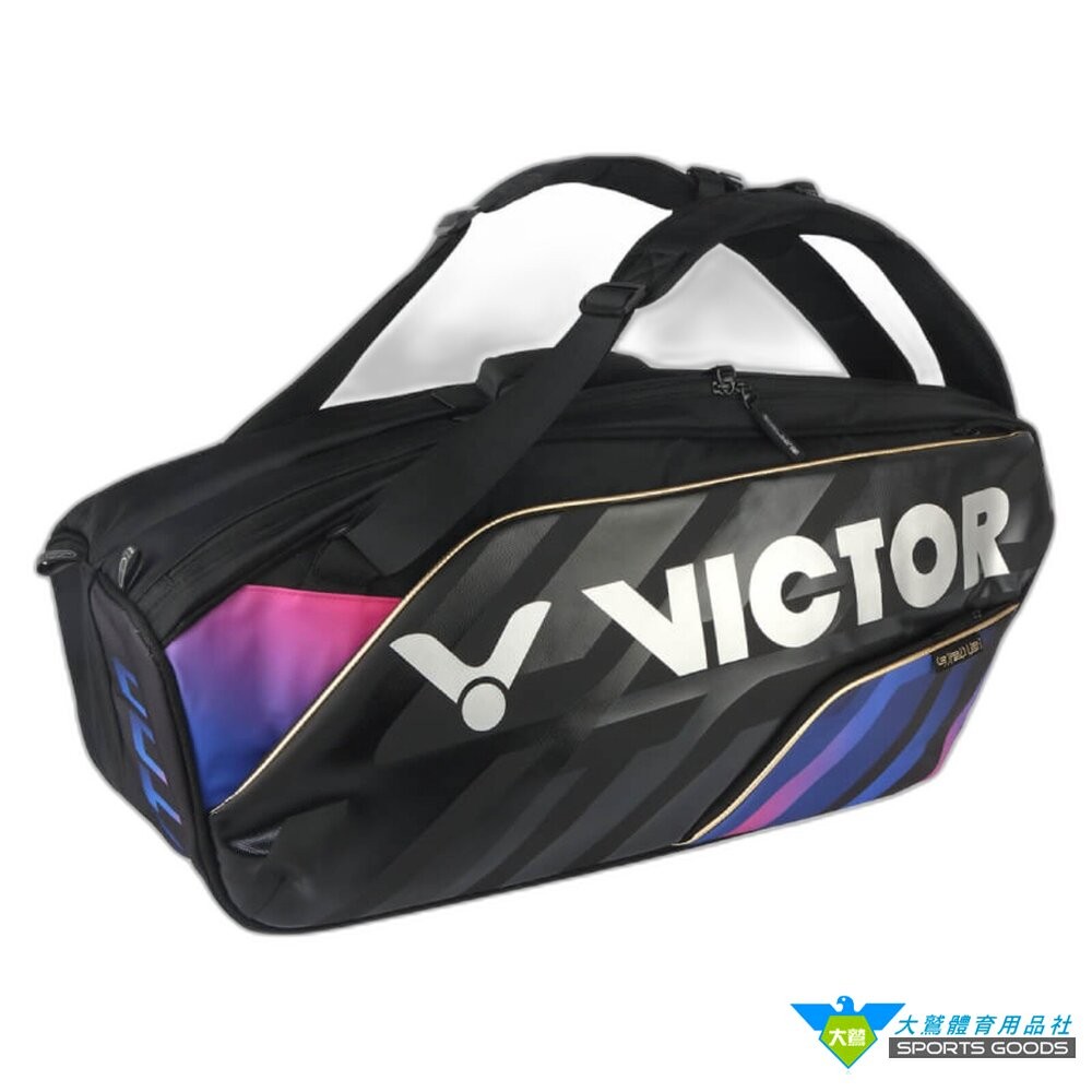 [大鷲體育]VICTOR BR9213 6支裝網羽球拍袋 矩形袋 羽拍包 羽拍袋 羽球背包 球拍袋-細節圖2