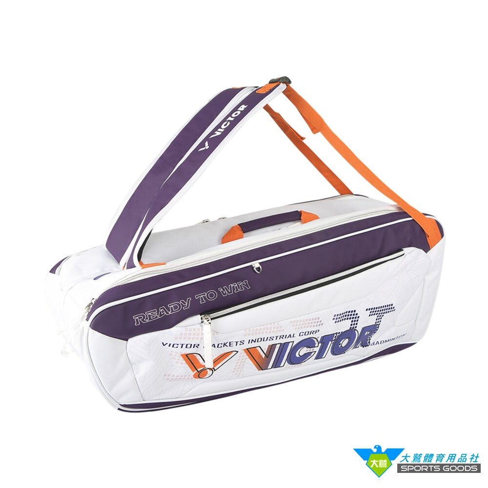 [大鷲體育]VICTOR BR5223 6支裝網羽球拍袋 矩形袋 羽拍包 羽拍袋 羽球背包 球拍袋-細節圖2