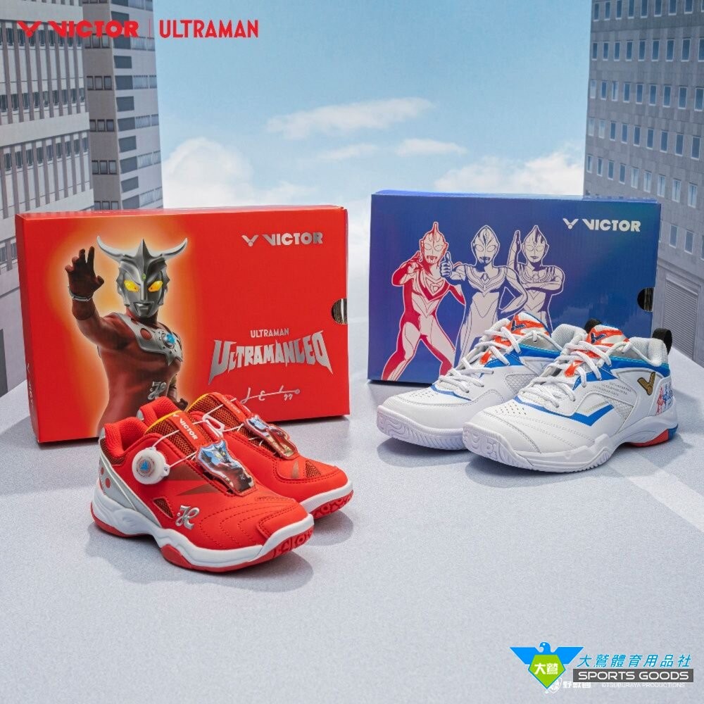 [大鷲體育]超人力霸王 VICTOR x 超人力霸王 ULTRAMAN A-UTMJR 聯名運動羽球童鞋-細節圖5