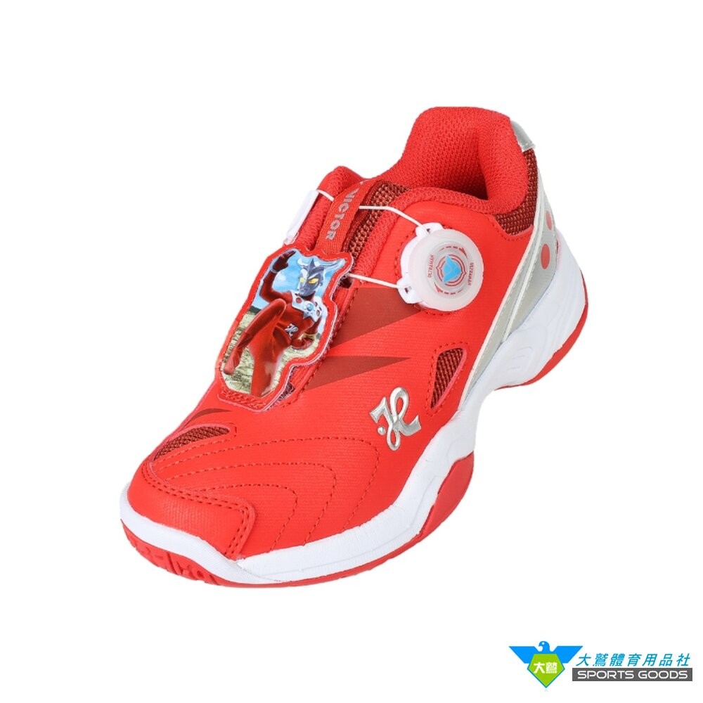 [大鷲體育]超人力霸王 VICTOR x 超人力霸王 ULTRAMAN A-UTMJR 聯名運動羽球童鞋-細節圖2
