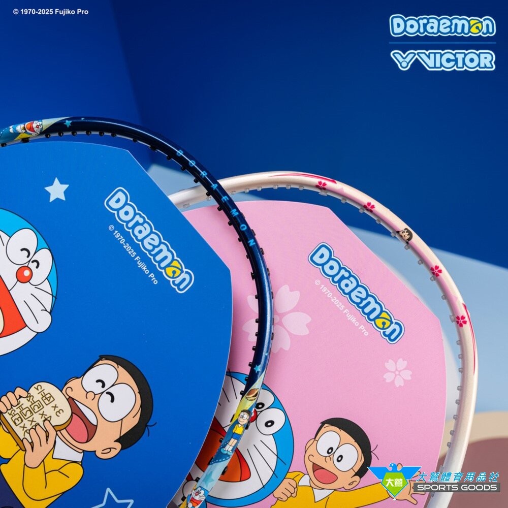 [大鷲體育]哆啦A夢 VICTOR x Doraemon 哆啦A夢限定聯名對拍禮盒 DRM SET I/B-細節圖2