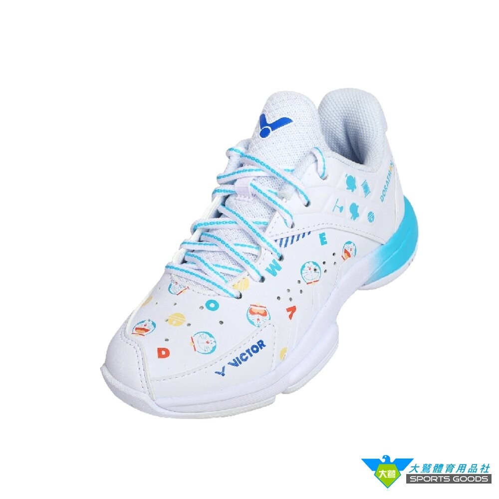 [大鷲體育]哆啦A夢 VICTOR x Doraemon 哆啦A夢限定聯名羽球童鞋 P-DRM JR A-細節圖2