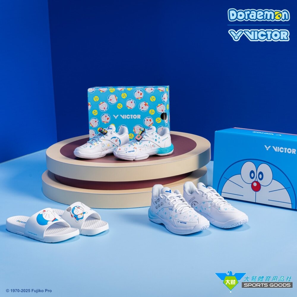 [大鷲體育]哆啦A夢 VICTOR x Doraemon 哆啦A夢限定聯名羽球童鞋 P-DRM JR A-細節圖6