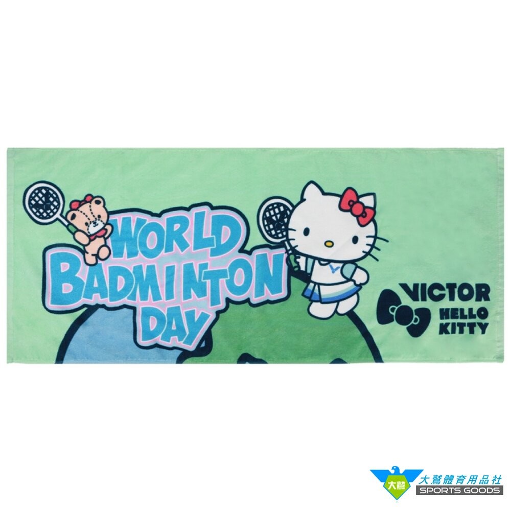 [大鷲體育]勝利 VICTOR x HELLO KITTY 世界羽球日 TW-KT302 聯名運動毛巾-細節圖2