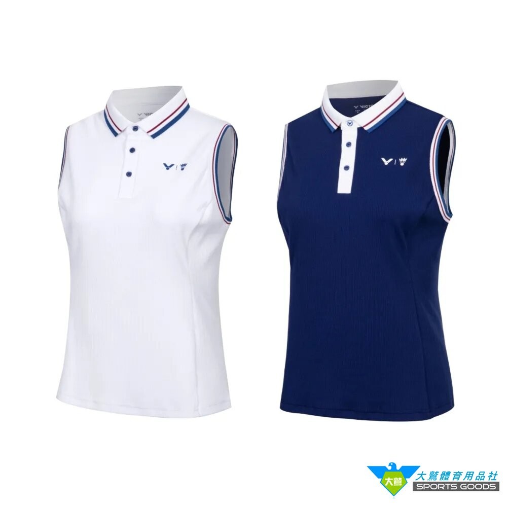 [大鷲體育]VICTOR羽球俱樂部系列無袖POLO衫 S-5501VBC(女款)-細節圖2