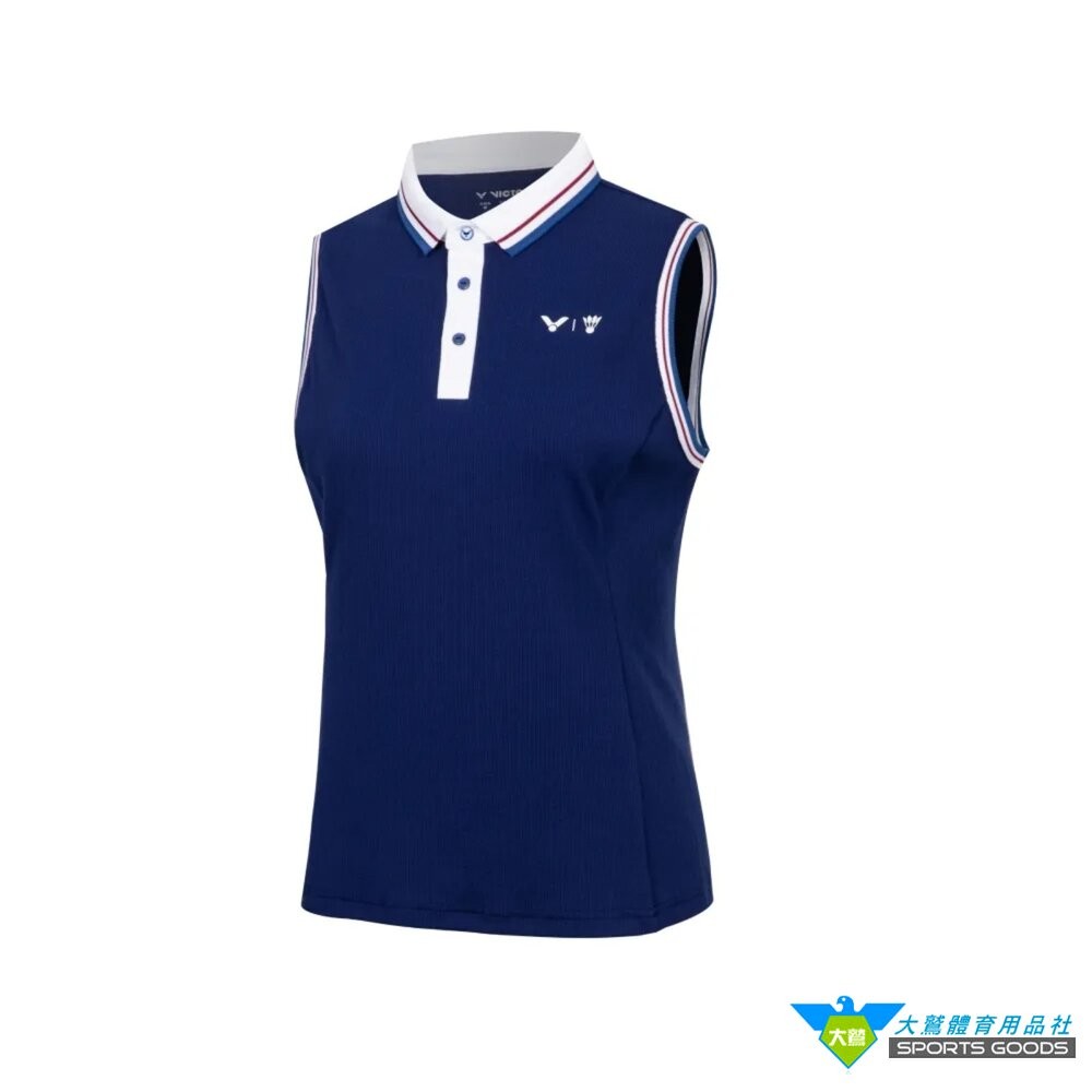 [大鷲體育]VICTOR羽球俱樂部系列無袖POLO衫 S-5501VBC(女款)-細節圖5