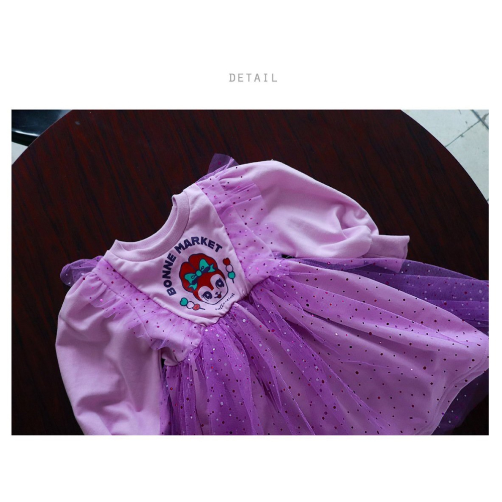 快速出貨【SnowWhite小矮人衣著】🌈韓國童裝金紗兔兔洋裝🌈-細節圖7