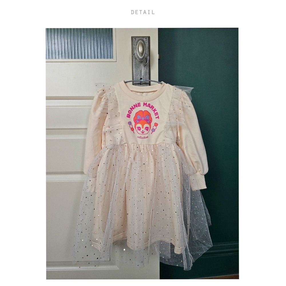 快速出貨【SnowWhite小矮人衣著】🌈韓國童裝金紗兔兔洋裝🌈-規格圖8