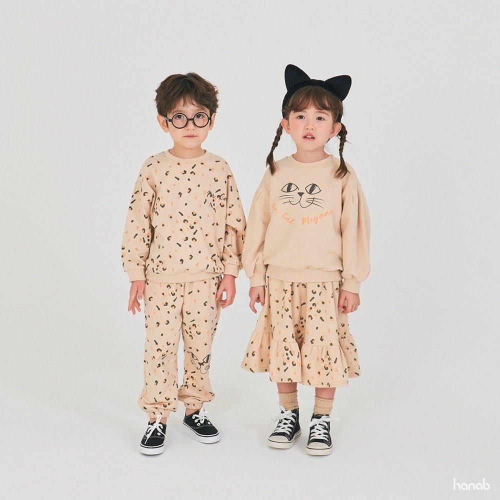 快速出貨💕【Snow White 小矮人衣著】🌈韓國童裝hanab 豹貓手足套裝🌈-細節圖4