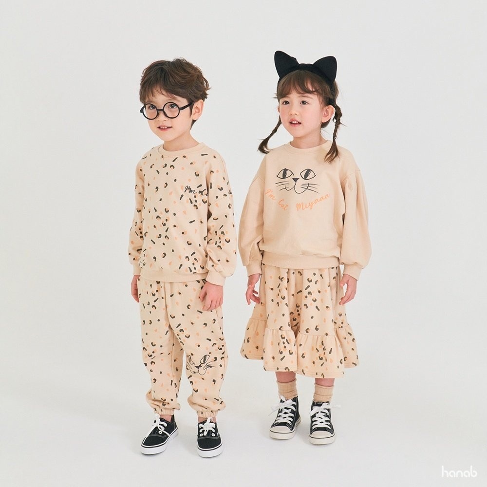 快速出貨💕【Snow White 小矮人衣著】🌈韓國童裝hanab 豹貓手足套裝🌈-細節圖2