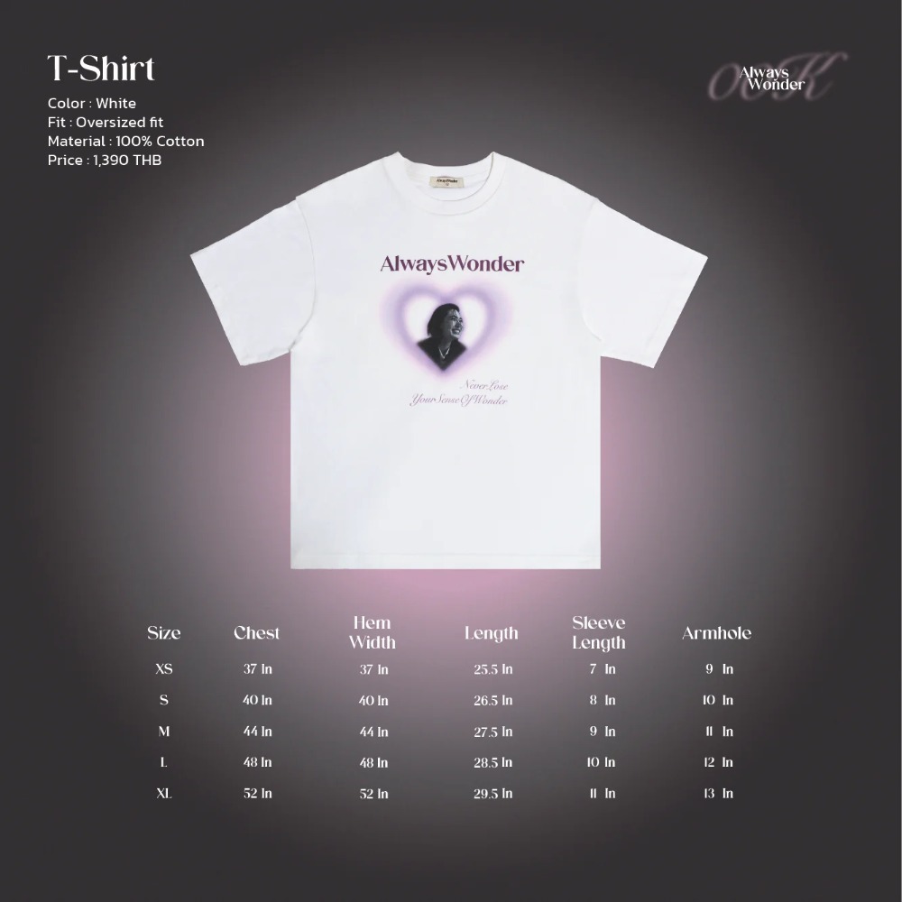 Lingling品牌ALWAYS WONDER｜＇Birthday＇ White T-Shirt-規格圖2