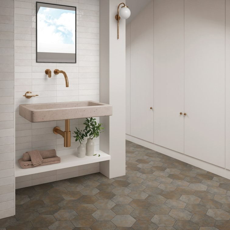 【磁。磚心一意】西班牙進口磚 17.5*20CM 六角磚 玄關 主題牆-細節圖5