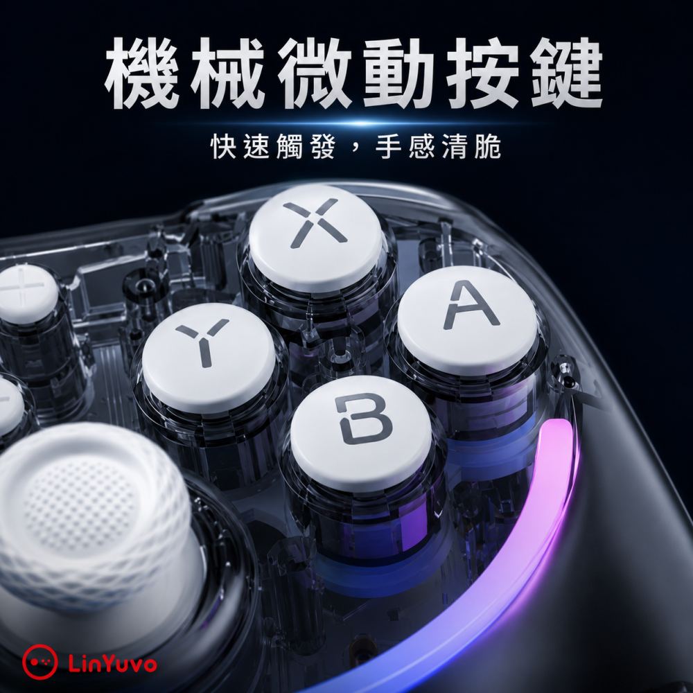 SWITCH SWITCH2 霍爾PRO搖桿 帶充電底座 控制器 連發 背鍵巨集 RGB機械按鍵 全新 現貨-細節圖4