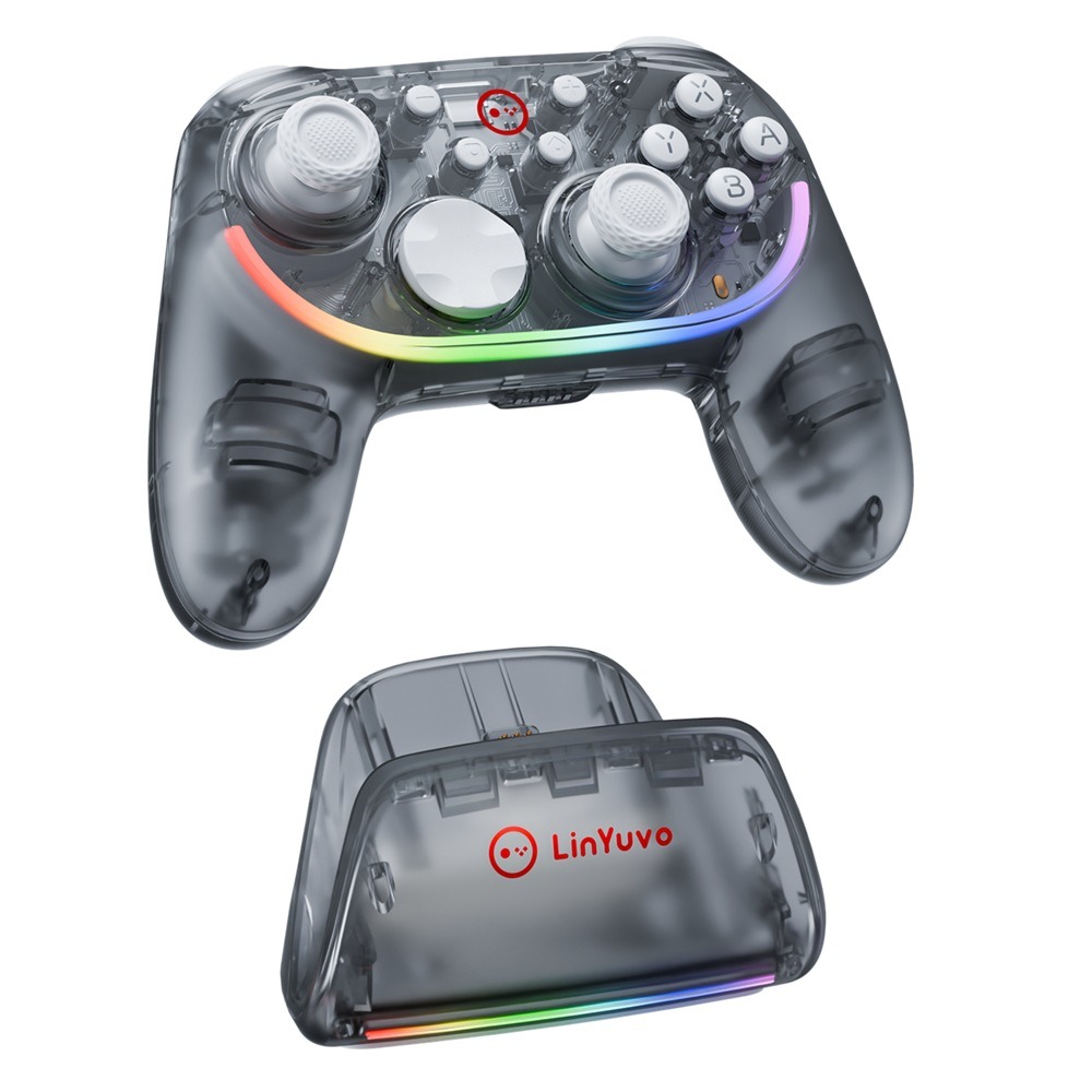 SWITCH SWITCH2 霍爾PRO搖桿 帶充電底座 控制器 連發 背鍵巨集 RGB機械按鍵 全新 現貨-細節圖7