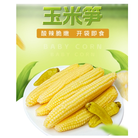 【新品推薦】吉食道泡椒味玉米筍 玉米筍 24g 小玉米 獨立小包裝開袋即食 玉米筍 休閑零食-細節圖2