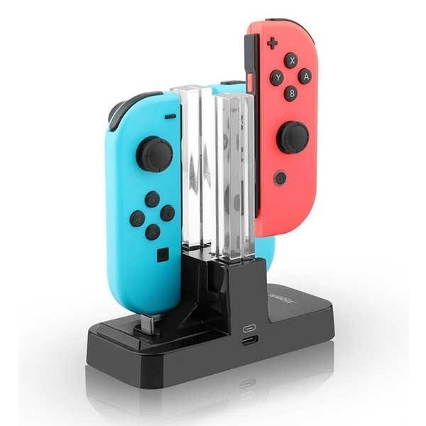 NS Switch 兩用充電座 台灣 現貨【esoon電玩】Joy-Con 手把 座充 Pro手把 充電 多功能充電底座-細節圖4