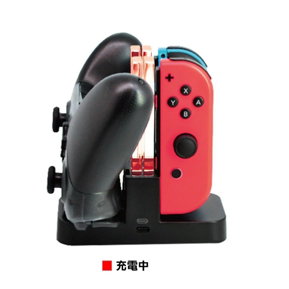 NS Switch 兩用充電座 台灣 現貨【esoon電玩】Joy-Con 手把 座充 Pro手把 充電 多功能充電底座-細節圖5