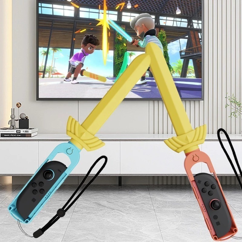 NS Switch / NS2 sports 運動體感套裝 台灣現貨 免運 握把 方向盤 球拍 劍 腿帶 綁腿 運動配件-細節圖9