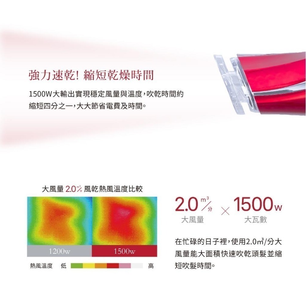 全新現貨 TESCOM TID2200TW 防靜電 吹風機 大風量 輕巧便攜 可折疊 原廠貨 一年保固 吹風機 保濕-細節圖8