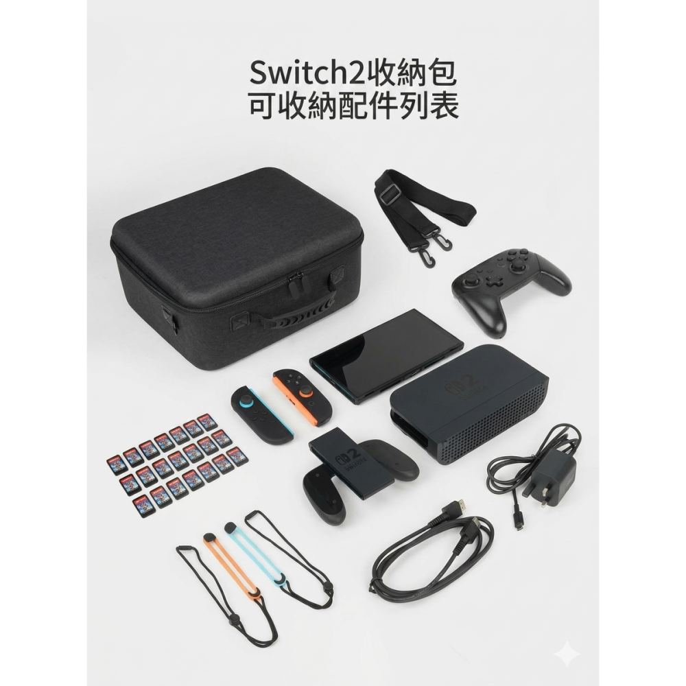 Switch OLED / NS2 收納包 台灣現貨 免運 硬殼包 主機包 保護包 防震防震 Switch收納包 收納箱-細節圖4
