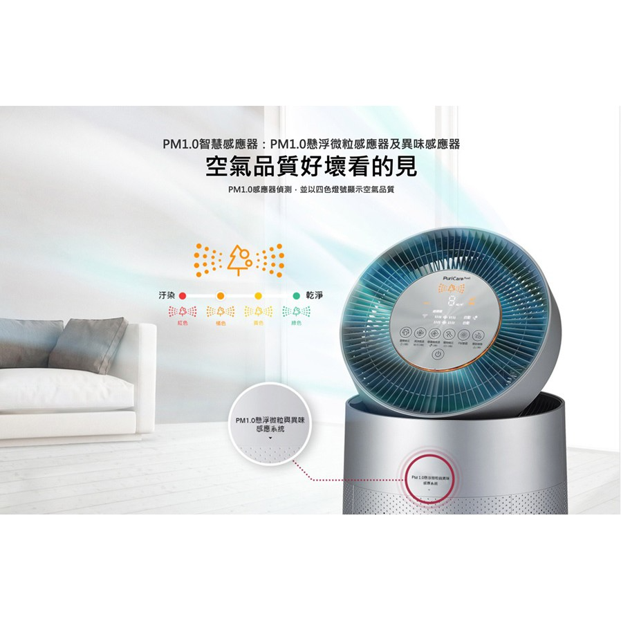 LG 樂金 AS651DBY0 360° 空氣清淨機【公司貨 免運】寵物功能增加版 二代 適用19坪【單層】HEPA濾網-細節圖3