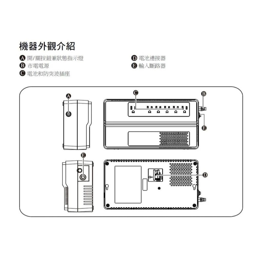 全新現貨 開發票 APC BV500-TW 在線互動式 不斷電系統 UPS 原廠 500VA/300W 穩定器 突波保護-細節圖7