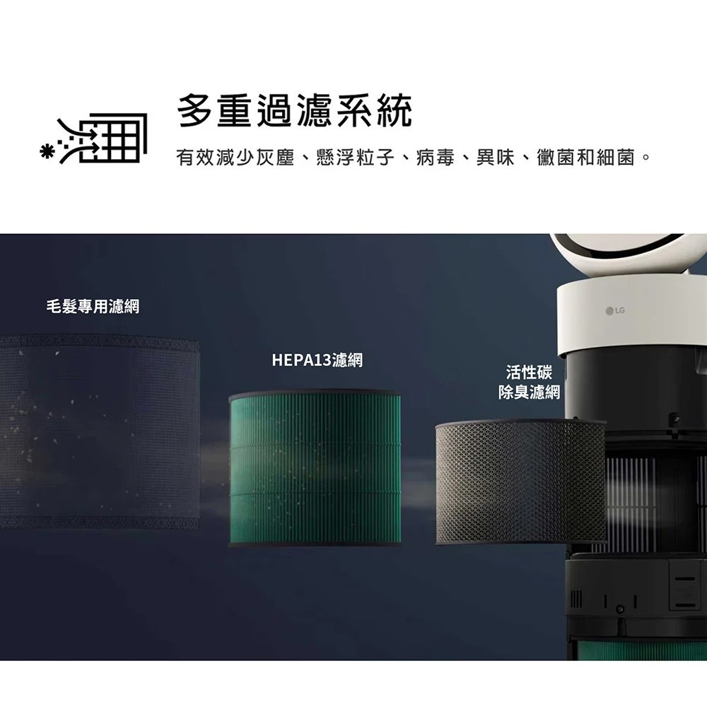 LG 樂金 AS551GWX0 空氣清淨機【全新 免運】AeroBooster 專業版 適用19坪 HEPA 智慧AI-細節圖5