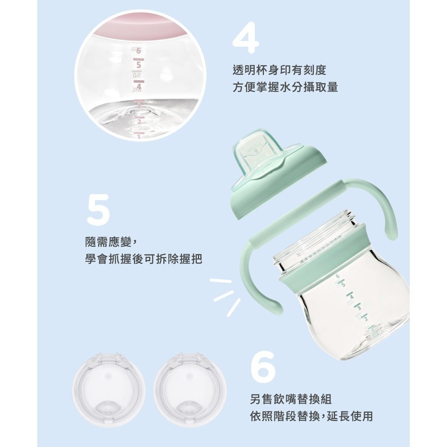 美國 OXO tot 寶寶握鴨嘴杯【全新現貨】兒童水杯 嬰兒學習杯 鴨嘴杯 學飲杯 不含雙酚A  oxo水杯 吸管水杯-細節圖5