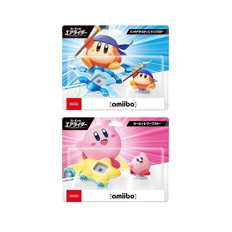 Switch amiibo 卡比的馭天飛行者【現貨】卡比＆傳送之星 頭巾瓦豆魯迪＆羽翼之星 NS2 星之卡比 公仔-細節圖2
