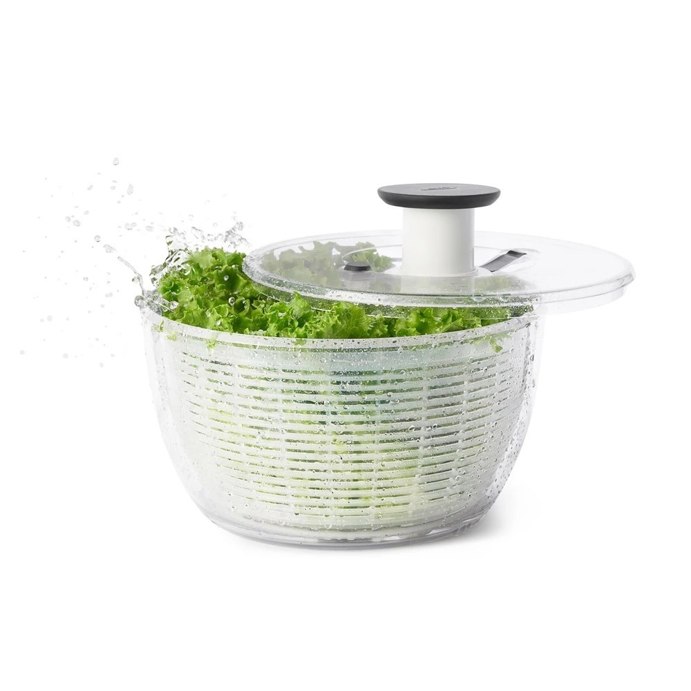 美國OXO 按壓式蔬菜脫水器 V4【現貨】原廠公司貨 蔬菜瀝水籃 按壓式蔬菜香草脫水器 洗菜籃 蔬菜脫水 生菜脫水-細節圖2