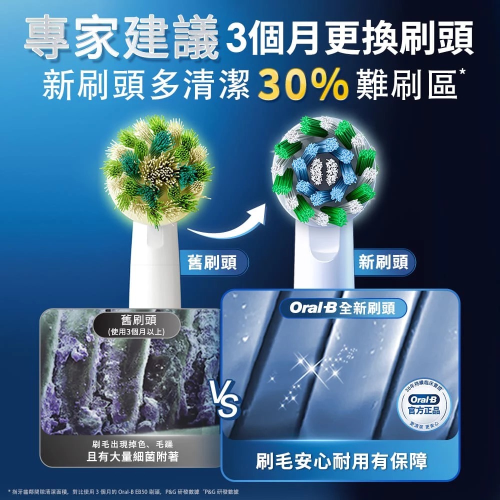 德國百靈 Oral-B 深層清潔X型刷頭（8入）EB50-8【現貨免運】電動牙刷 百靈電動牙刷刷頭 牙刷頭 歐樂b 牙刷-細節圖2