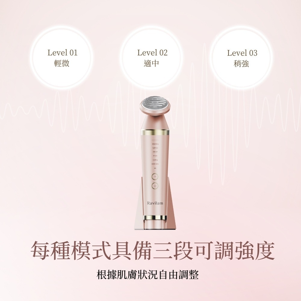 Ravilam 娜美妍 Face Care 煥膚彩光美容儀【現貨 免運】LRJ-R01-PG 粉金色 美容儀 導入儀-細節圖7