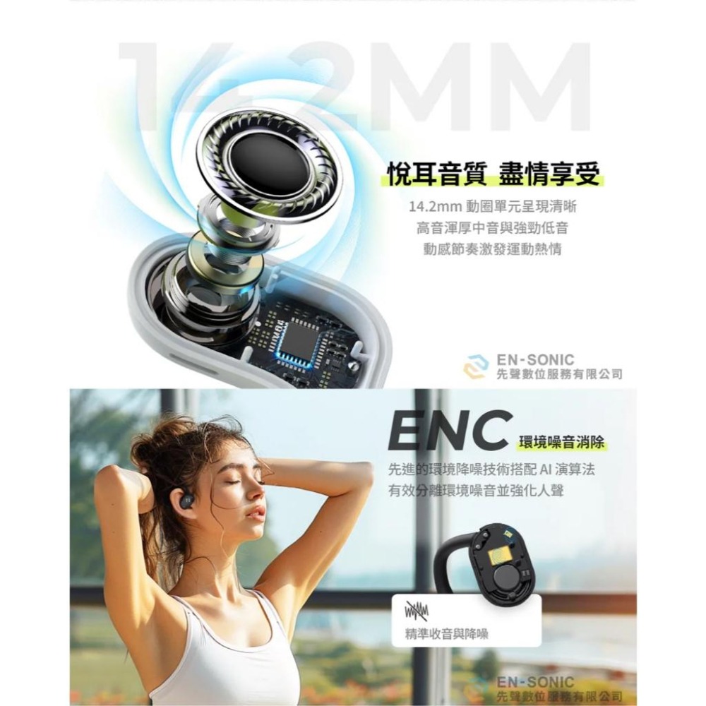 Havit 海威特 OWS915 高續航戶外開放式藍牙耳機【現貨】開放式 長效續航 防水 降噪 雙麥克風 藍牙耳機-細節圖6