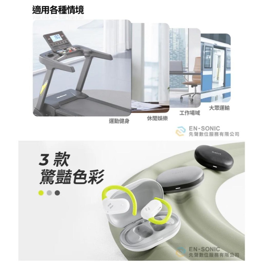 Havit 海威特 OWS915 高續航戶外開放式藍牙耳機【現貨】開放式 長效續航 防水 降噪 雙麥克風 藍牙耳機-細節圖9