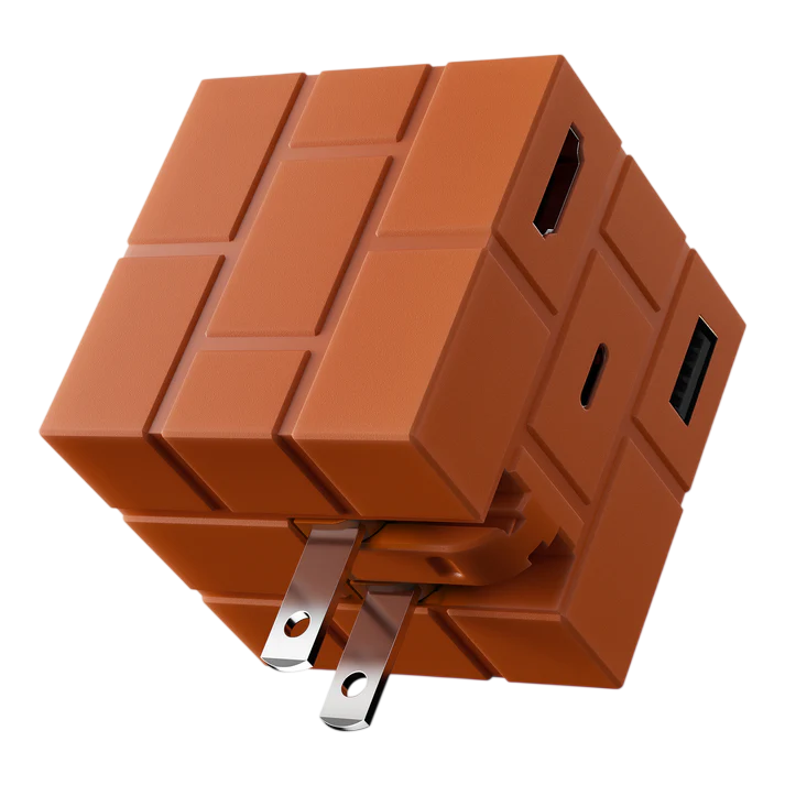 NS Switch 2 POWKONG 磚塊多功能影像轉接器【現貨】65W 支援4K PD快充 NS2 電視轉接器-細節圖2
