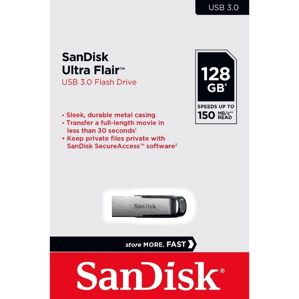 SanDisk Ultra Flair 128GB USB3.0 隨身碟-銀【現貨】輕巧高速 即插即用 高速隨身碟-細節圖9