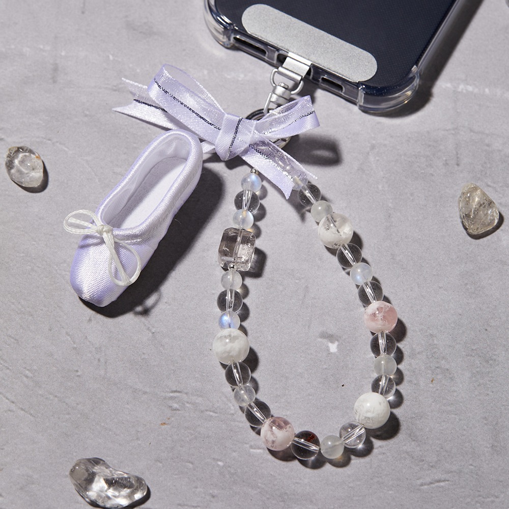 璞心堂-雪語心舞 天然水晶手機鍊 × 包包吊飾 × 幸運手串-細節圖2