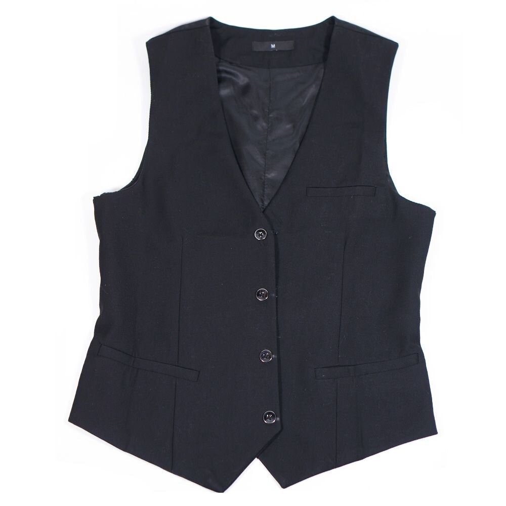 黑色西裝背心 質感面料 舒適內襯 現貨 馬甲 外套內搭 正式 商務-細節圖3