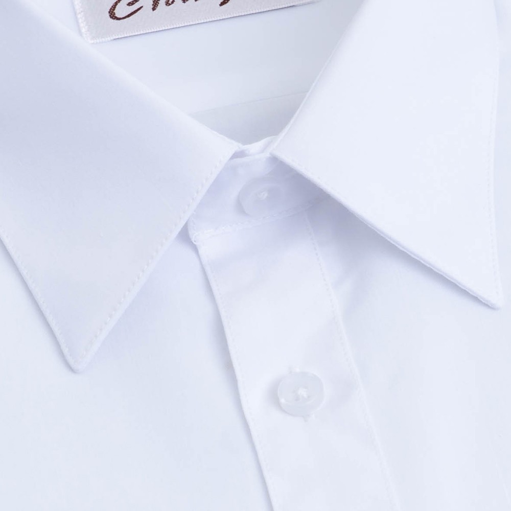 【CHINJUN/35系列】勁榮抗皺襯衫-短袖、素色白、s8001-規格圖3