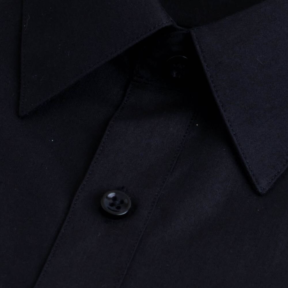 【CHINJUN】勁榮抗皺襯衫-長袖、素色黑、8017 台灣現貨 男襯衫 商務 口袋 硬領-細節圖3