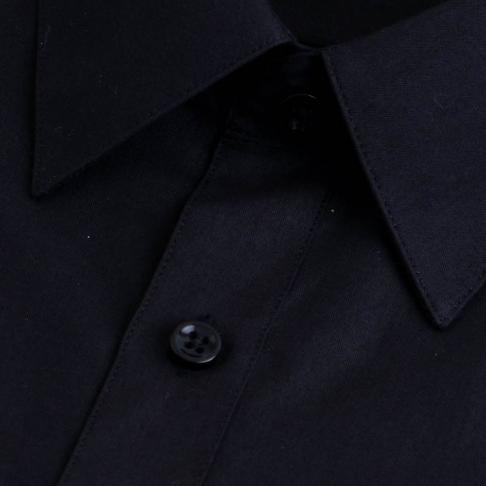 【CHINJUN/35系列】勁榮抗皺襯衫-長袖、素色黑、8017-細節圖3