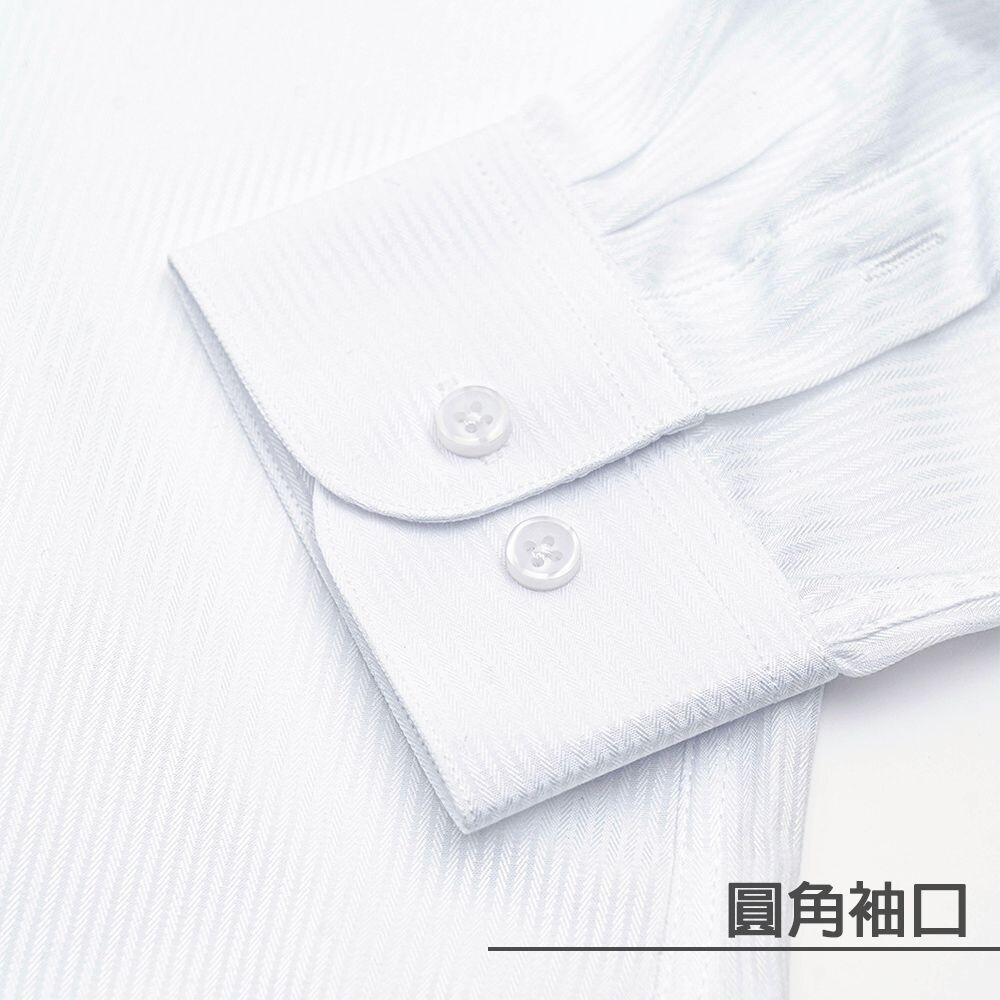 【CHINJUN/35系列】勁榮抗皺襯衫-長袖、淺藍白相間條紋、K903-細節圖4
