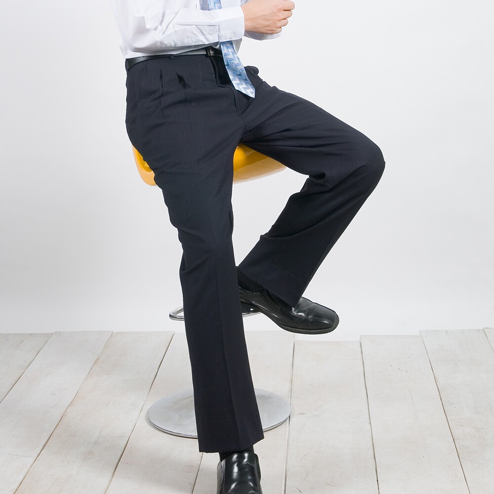 【Chinjun】正統高腰西裝褲 100%免燙 打摺設計 春夏款 直筒 商務 打折-規格圖6