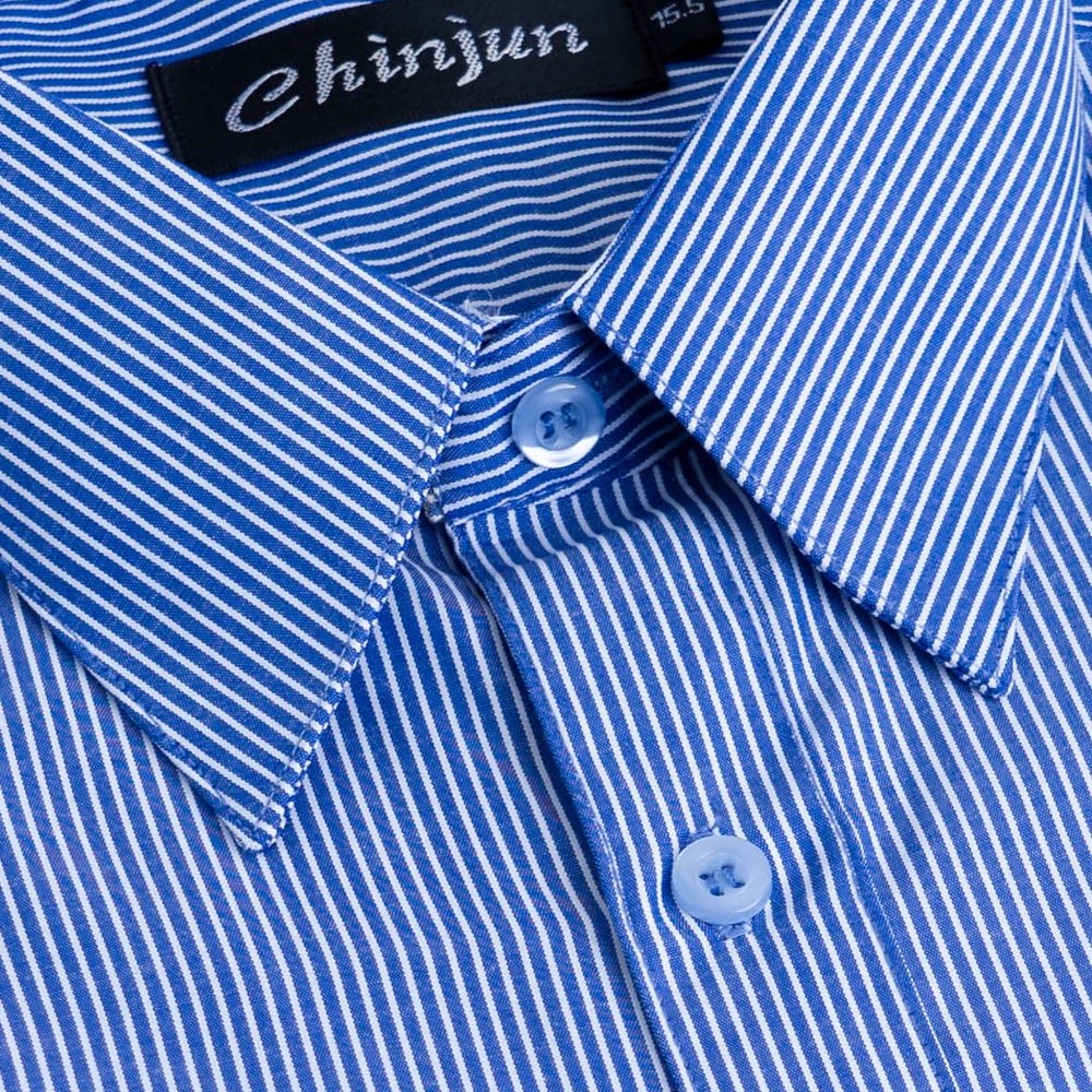 【CHINJUN/35系列】勁榮抗皺襯衫-短袖、藍底白線條、s2014-9-規格圖3